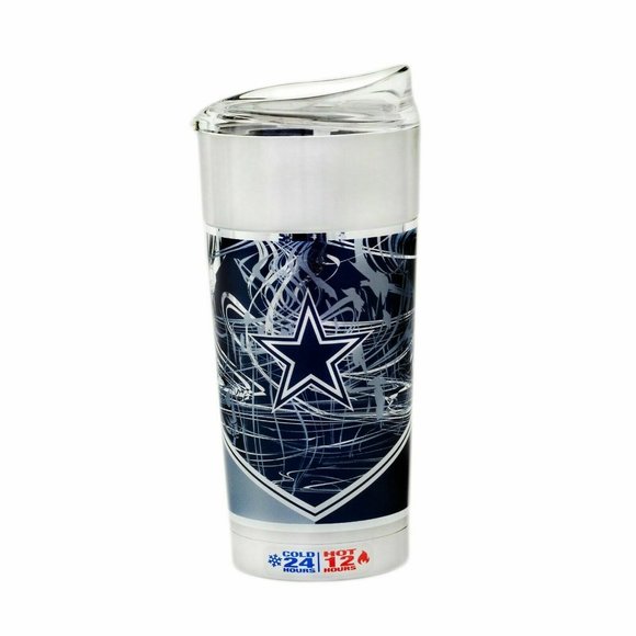 DYNASTY DRINKWARE Kitchen Dallas Cowboys Tumbler 24 Oz Vacuum Steel